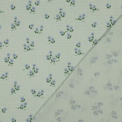 Musselin Blume Mia - mint