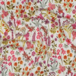 Rippenjersey Digital Blumenwiese - pink