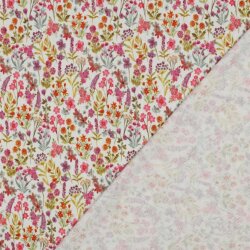 Rippenjersey Digital Blumenwiese - pink