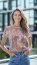 Baumwolljersey Blumenmeer - hellbeige