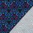 Baumwolljersey Digital Blumenzauber - schwarz