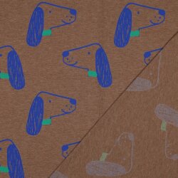 Baumwolljersey Hunde - kamelbraun meliert