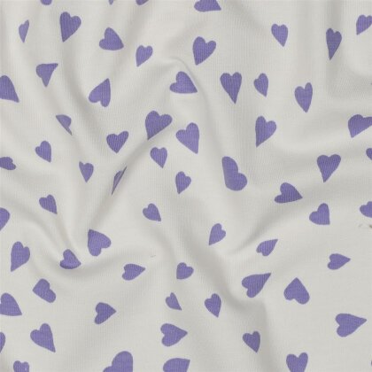 French Terry Herzregen - altweiß