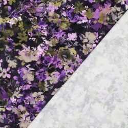 Ganzjahressweat Digital Blumen Kunst - lila