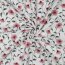 Musselin Organic Digital rosa Blumen - weiß