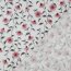 Musselin Organic Digital rosa Blumen - weiß