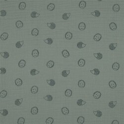 Musselin Igel - nilblau