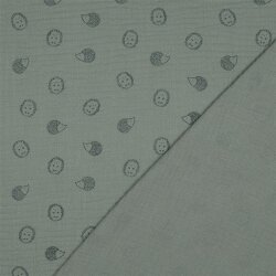 Musselin Igel - nilblau