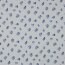 Musselin Punkte Blumen - weiß/blau
