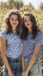 Baumwolljersey Blumenwind - dunkelpetrol/hellpink