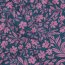 Baumwolljersey Blumenwind - dunkelpetrol/hellpink