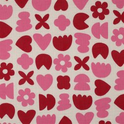 Musselin Bio Organic Formen - natur/pink