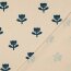 Rippenjersey Bio~Organic Blumen - natur/petrol