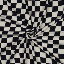 Baumwolljersey  Bio~Organic Schachbrettmuster -...