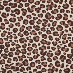 Ganzjahressweat Leotupfen  - cremebeige/braun