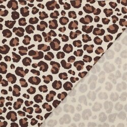 Ganzjahressweat Leotupfen  - cremebeige/braun