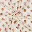 Waffeljersey bunte Blumen - altweiß