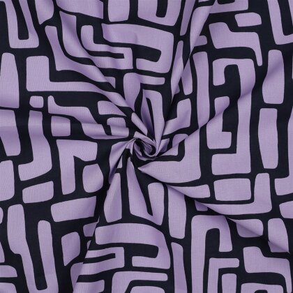 Beschichtete Baumwolle Abstrakt - lavendel