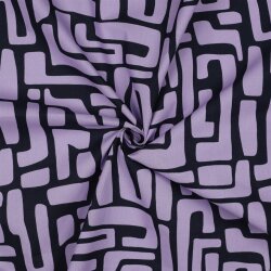 Beschichtete Baumwolle Abstrakt - lavendel