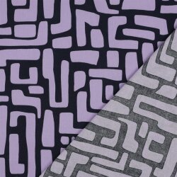 Beschichtete Baumwolle Abstrakt - lavendel