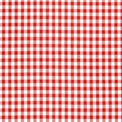 Baumwollpopeline garngefärbt Vichy Karo 10mm - rot