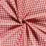 Baumwollpopeline garngefärbt Vichy Karo 10mm - rot