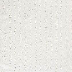 Baumwollpopeline Bestickt Blumen - creme