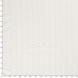 Baumwollpopeline Bestickt Blumen - creme