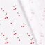 Musselin Digital Kirschen - weiß