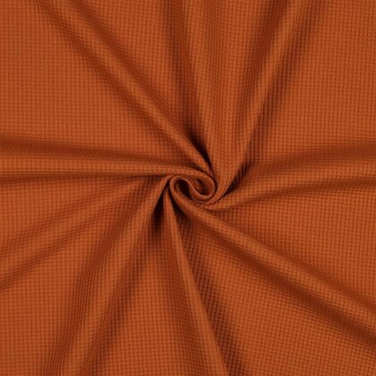 0,5 Meter - Waffeljersey Organic - hellsteinrot