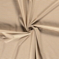 0,7 Meter - Baumwolljersey Mini Streifen 3mm *Bibi* - hell muskat