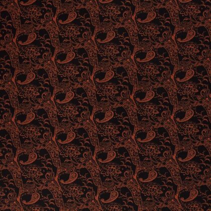 2 Meter - Viskose Crêpe Paisley rostrot