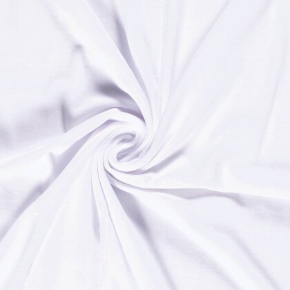 0,5 Meter - Nickistoff *Marie* Uni - weiss