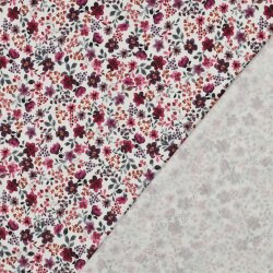 Baumwolljersey Organic Digital Blumen - fuchsia