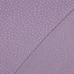 Musselin kleine Punkte - altmauve