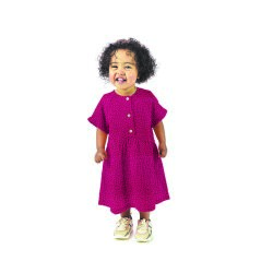 Musselin kleine Punkte - helllila