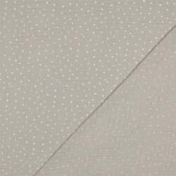 Musselin kleine Punkte - hellsand