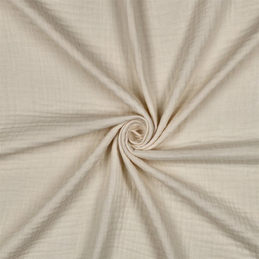 Dreilagiger Baumwoll Musselin Bio~Organic - natur