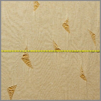 0,9 Meter - Destroyed Jersey Dreieck koriander (gelb) meliert