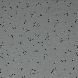 0,4 Meter - Baumwolljersey Glitzer Striche - steingrau/grau