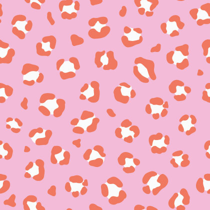 0,9 Meter - Baumwollpopeline Leotupfen - rosa