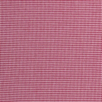 0,5 Meter - Baumwollpopeline garngefärbt Vichy Karo 2mm - rot