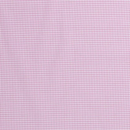 0,5 Meter - Baumwollpopeline garngefärbt Vichy Karo 2mm - rosa