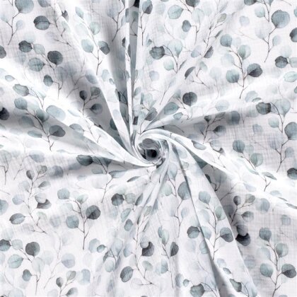 0,5 Meter - Musselin Eukalyptus - weiss