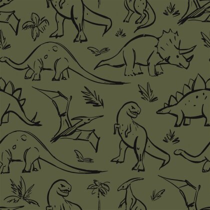 0,8 Meter - Softshell Digital Dinos - olivgrün