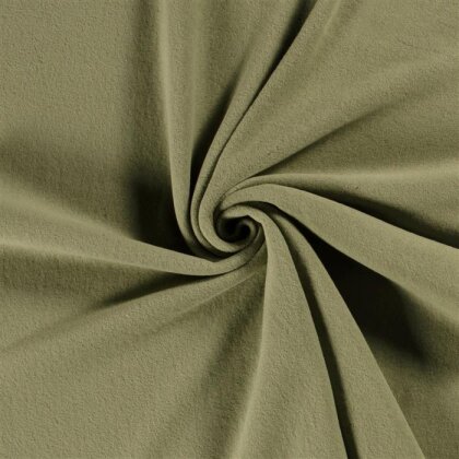 0,8 Meter - Baumwollfleece *Marie* - oliv