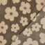 Teddystoff creme Blumen - taupe