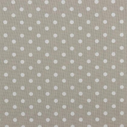 0,8 Meter - Baumwollpopeline 8mm Punkte - sand