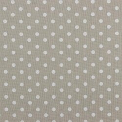 0,8 Meter - Baumwollpopeline 8mm Punkte - sand