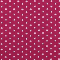 0,5 Meter - Baumwollpopeline 10mm Sterne - pink
